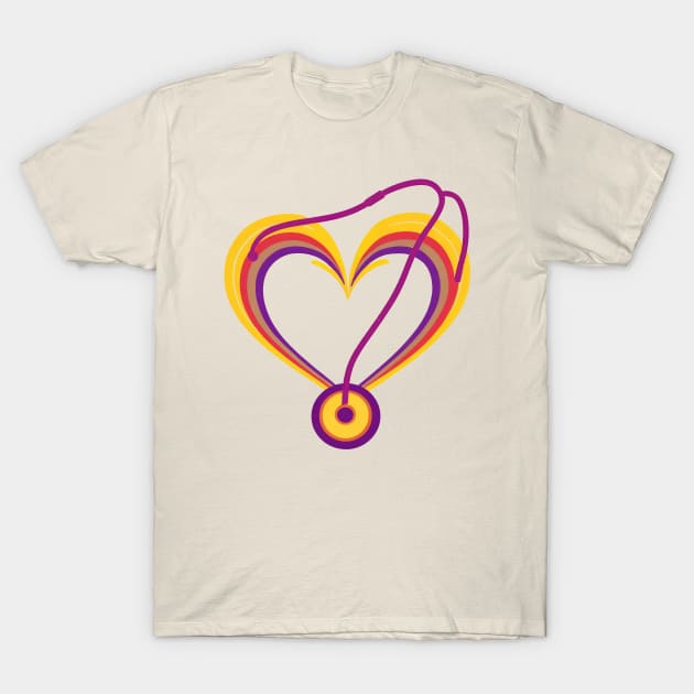 Stethoscope Design T-Shirt by kunterkutlu